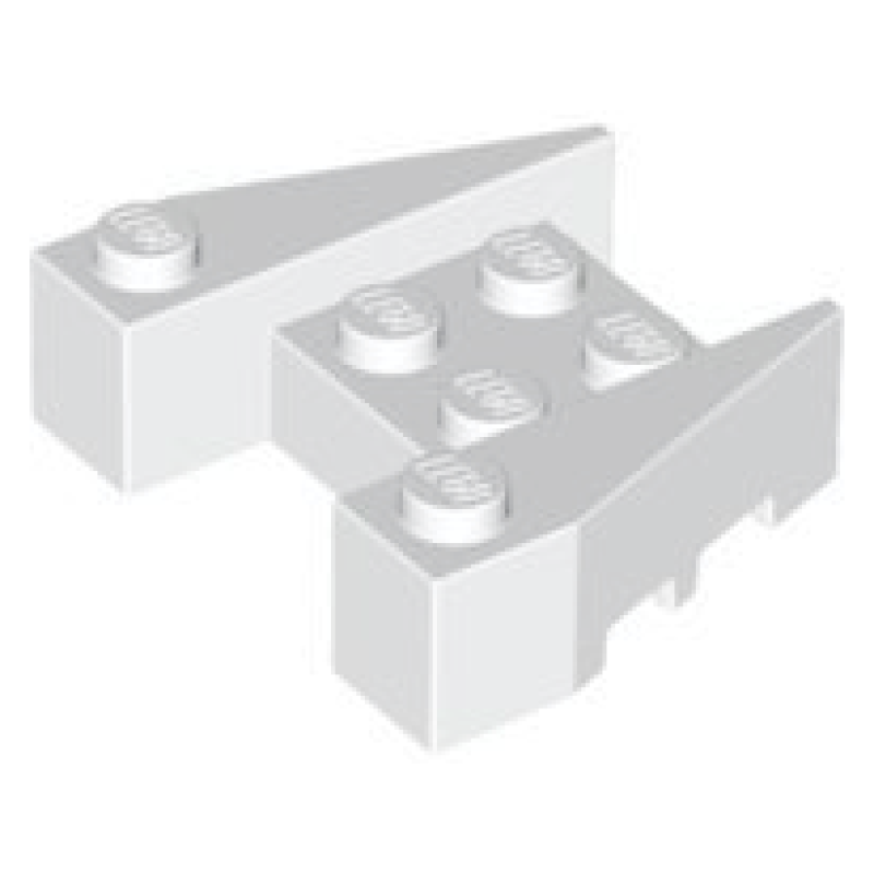 Wig 3 1/2x 4 met inkepingen voor noppen White